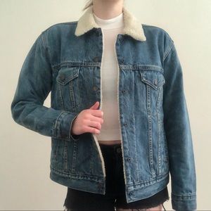 Aritzia Denim Forum Ella Sherpa Jacket